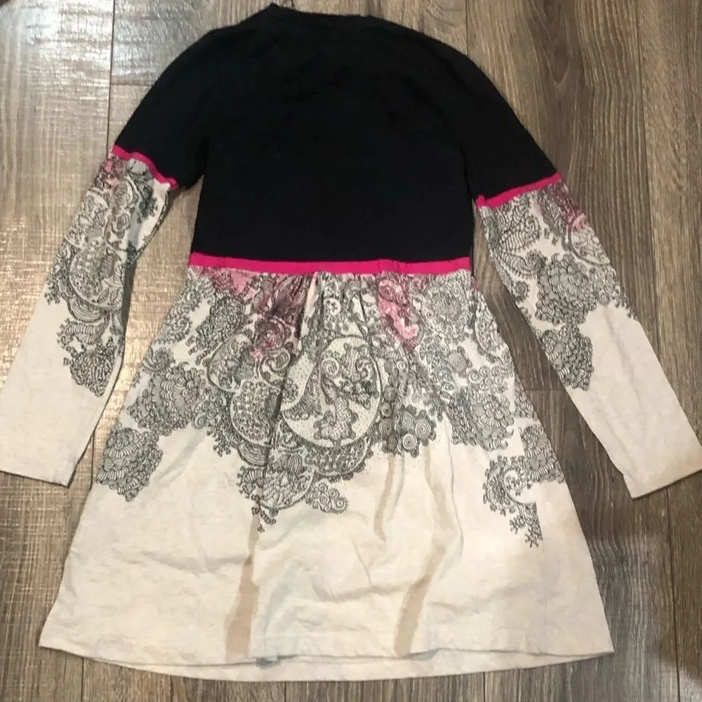 NEW Desigual Girls Black Dress Size 9-10 Dress with Logo Detailed design